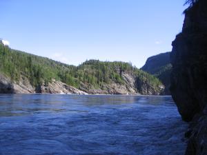 Looking upstream.