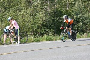 Yes, I am looking at this girls ass.  Oh well.  Even 180 miles in, I'm still a guy.