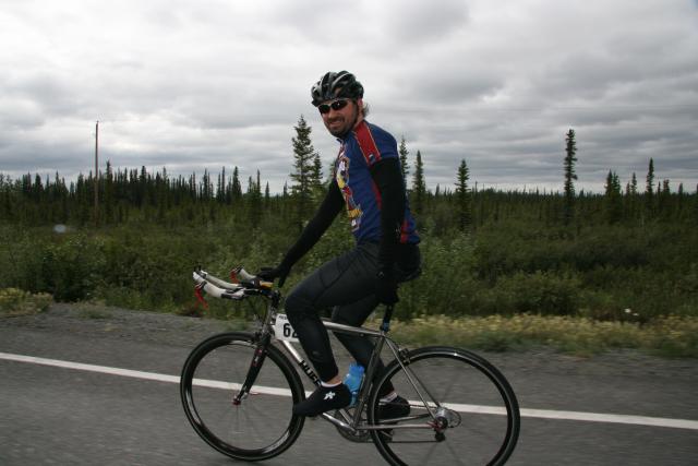 Yeah, I know, I'm pretty.   And fun.  I know I'm not down in the aero bars--I'm stretching my back....and posing, too.