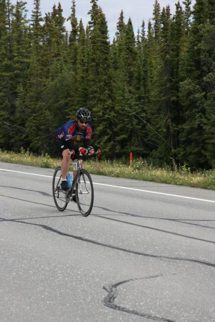 Having fun going downhill.
