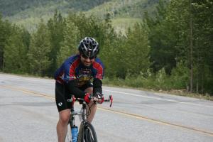 But at least I'm smiling, almost 9 hours into the race.