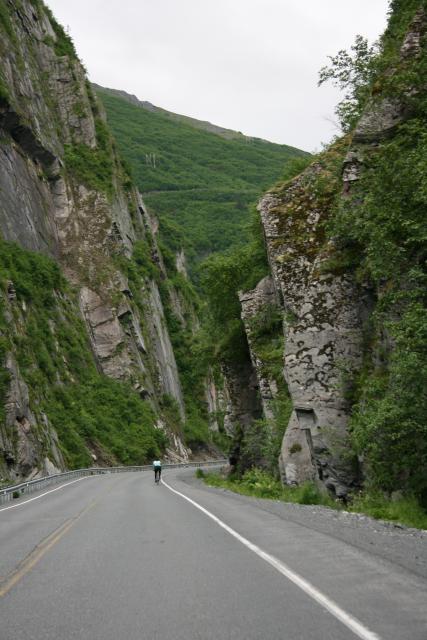 In the canyons.  Headwinds were ugly.